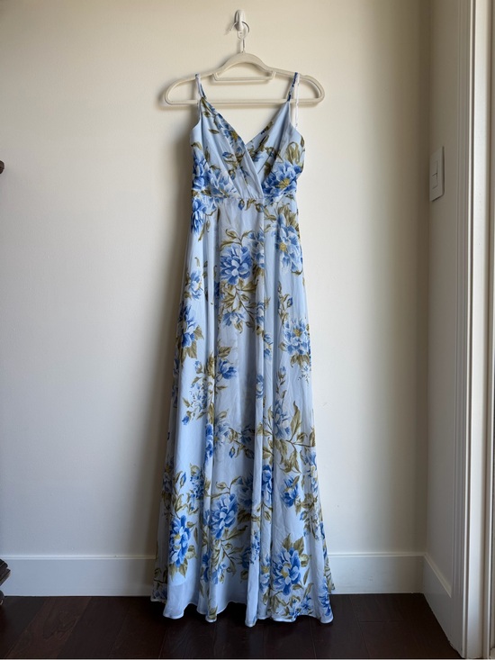 Lulus Dresses & Skirts - NWOT Lulu's Light Blue Floral Maxi Gown Dress Oh-So Romantic